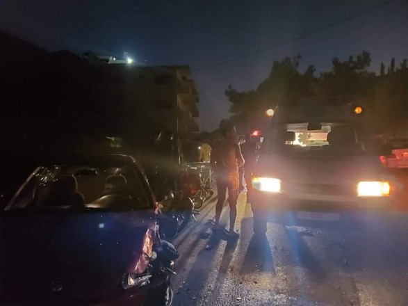 صورة  من حادث سير قوي مساء امس على  طريق #معركة-طورا ( طريق عين شدغيث