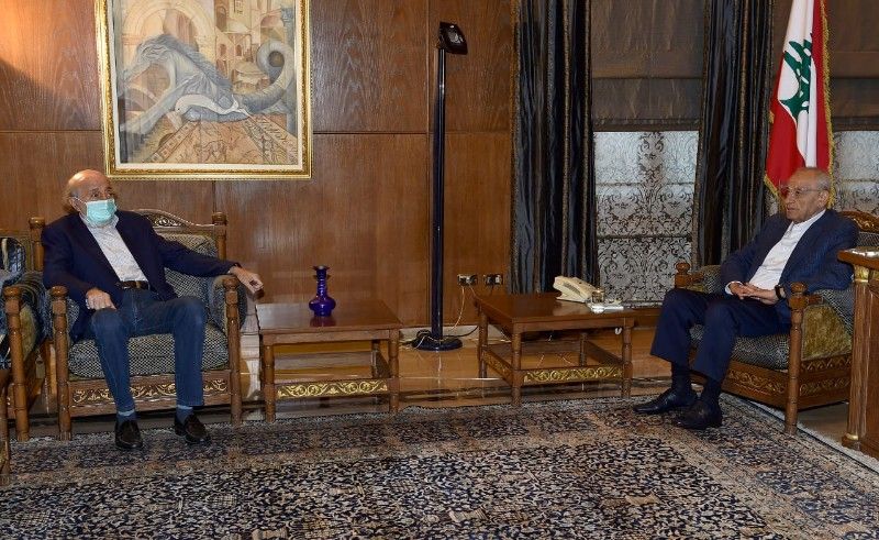 الرئيس بري إلتقى رئيس الحزب التقدمي الإشتراكي في عين التينة.