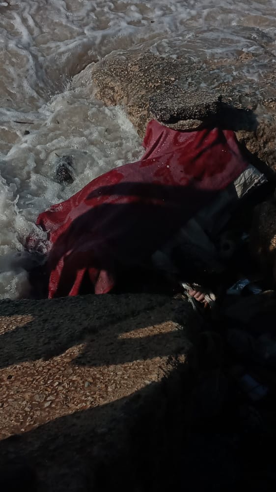 العثور على جثة امرأه على شاطئ بحر نهرالبارد يرجح ان البحر قذفها