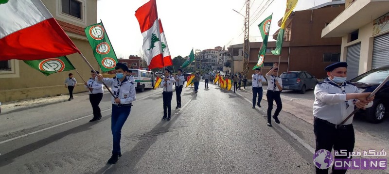 بالصور:في يوم الوفاء للقادة الش☀️داء،  كشافة الرسالة الاسلامية/ الفوج الحسيني الاول تحيي ذكرى تفجير حسينية بلدة معركة بمسيرة كشفية في البلدة.