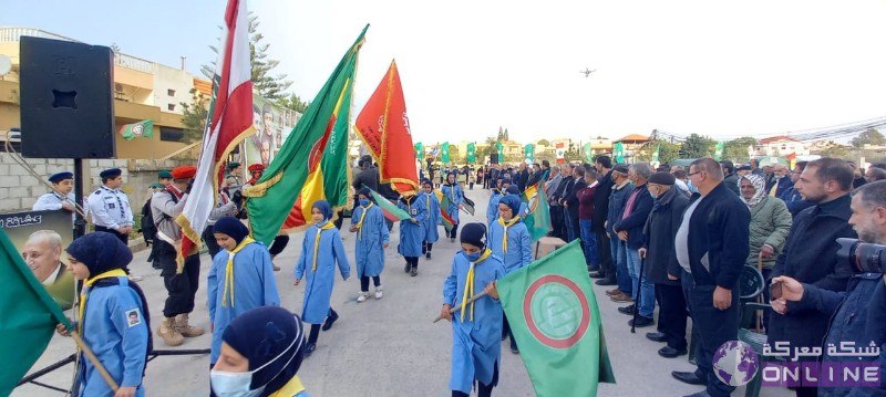 بالصور:في يوم الوفاء للقادة الش☀️داء،  كشافة الرسالة الاسلامية/ الفوج الحسيني الاول تحيي ذكرى تفجير حسينية بلدة معركة بمسيرة كشفية في البلدة.