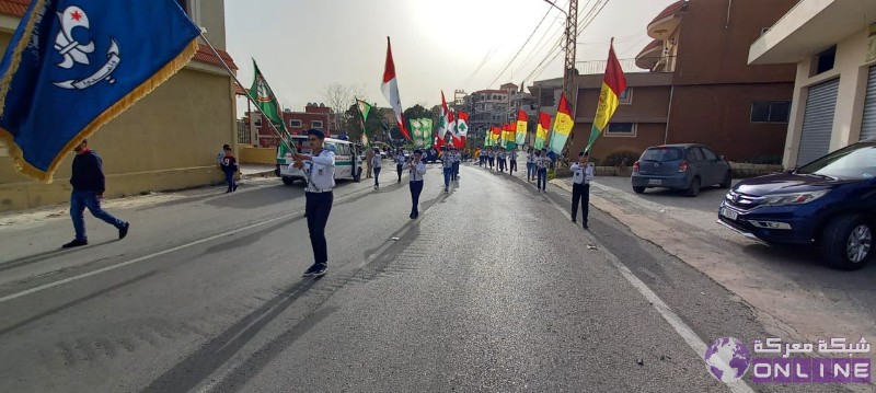 بالصور:في يوم الوفاء للقادة الش☀️داء،  كشافة الرسالة الاسلامية/ الفوج الحسيني الاول تحيي ذكرى تفجير حسينية بلدة معركة بمسيرة كشفية في البلدة.