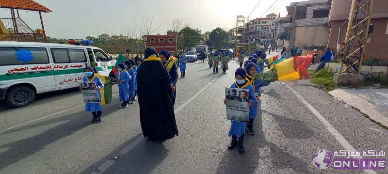 بالصور:في يوم الوفاء للقادة الش☀️داء،  كشافة الرسالة الاسلامية/ الفوج الحسيني الاول تحيي ذكرى تفجير حسينية بلدة معركة بمسيرة كشفية في البلدة.