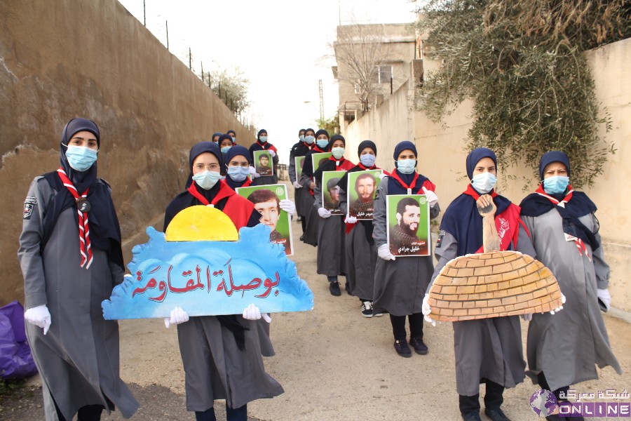 بالصور:في يوم الوفاء للقادة الش☀️داء،  كشافة الرسالة الاسلامية/ الفوج الحسيني الاول تحيي ذكرى تفجير حسينية بلدة معركة بمسيرة كشفية في البلدة.