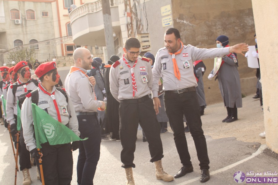 بالصور:في يوم الوفاء للقادة الش☀️داء،  كشافة الرسالة الاسلامية/ الفوج الحسيني الاول تحيي ذكرى تفجير حسينية بلدة معركة بمسيرة كشفية في البلدة.