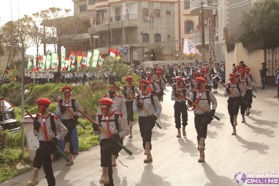 بالصور:في يوم الوفاء للقادة الش☀️داء،  كشافة الرسالة الاسلامية/ الفوج الحسيني الاول تحيي ذكرى تفجير حسينية بلدة معركة بمسيرة كشفية في البلدة.