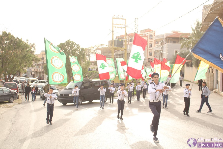 بالصور:في يوم الوفاء للقادة الش☀️داء،  كشافة الرسالة الاسلامية/ الفوج الحسيني الاول تحيي ذكرى تفجير حسينية بلدة معركة بمسيرة كشفية في البلدة.