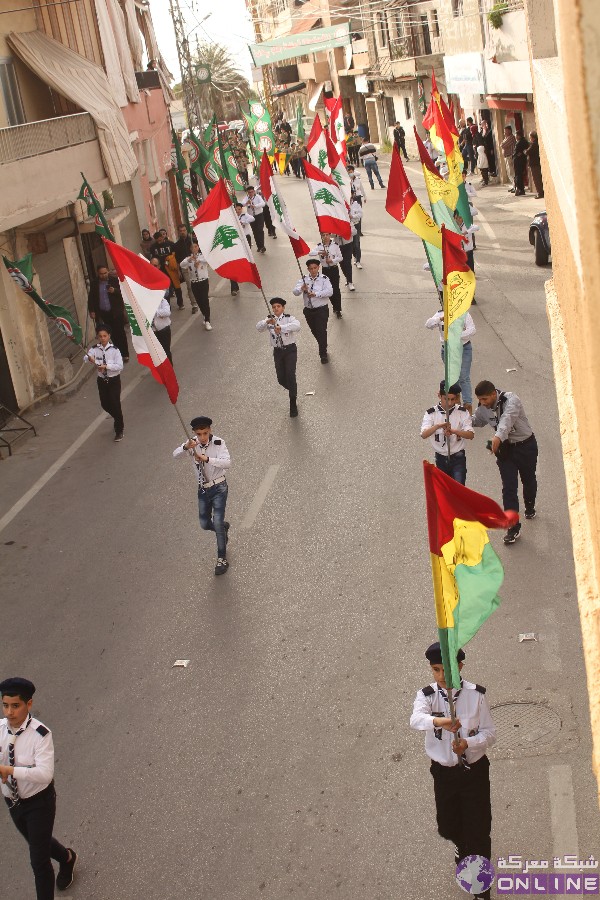 بالصور:في يوم الوفاء للقادة الش☀️داء،  كشافة الرسالة الاسلامية/ الفوج الحسيني الاول تحيي ذكرى تفجير حسينية بلدة معركة بمسيرة كشفية في البلدة.