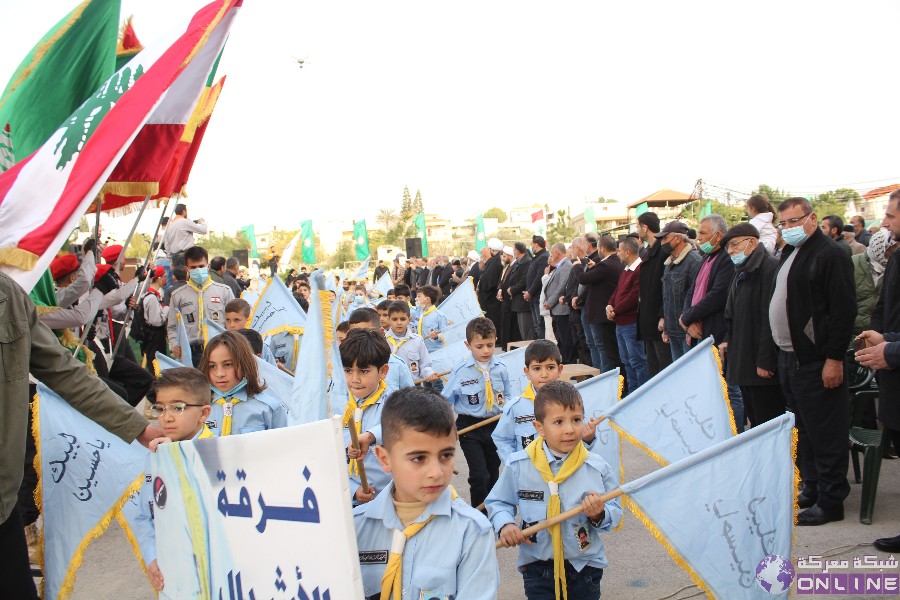 بالصور:في يوم الوفاء للقادة الش☀️داء،  كشافة الرسالة الاسلامية/ الفوج الحسيني الاول تحيي ذكرى تفجير حسينية بلدة معركة بمسيرة كشفية في البلدة.