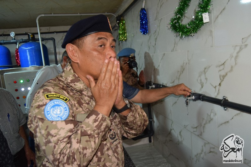 بالصور:افتتاح محطة تكرير مياه الشرب في بلدة معركة بتمويل من وزارة الدفاع الماليزية