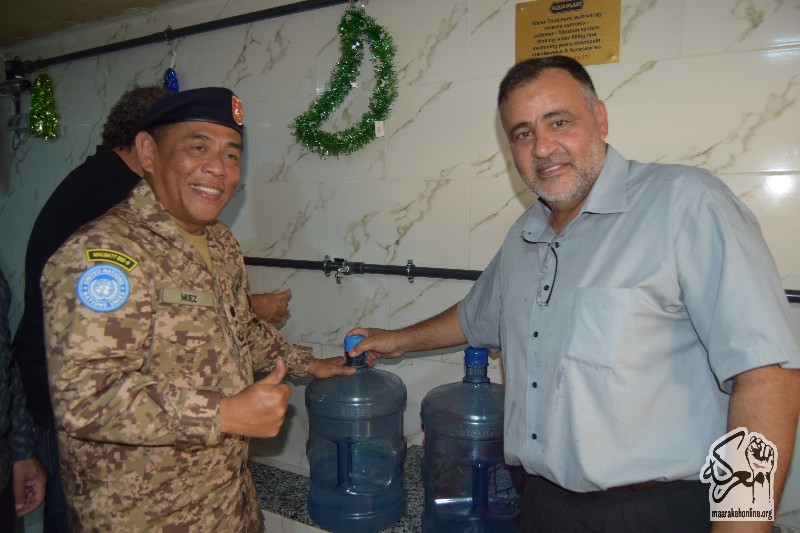 بالصور:افتتاح محطة تكرير مياه الشرب في بلدة معركة بتمويل من وزارة الدفاع الماليزية