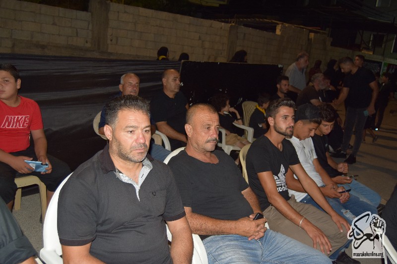 حركة امل تحيي الليلة الرابعة من مجالس عاشوراء في باحة مجمع الإمام الحسين( ع ) في بلدة معركة.