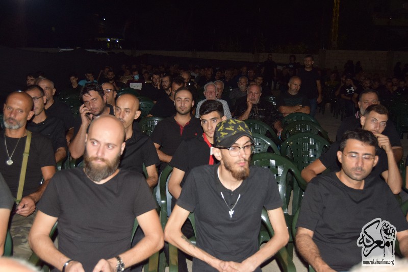 حركة امل تحيي الليلة التاسعة من جالس عاشوراء في باحة مجمع الإمام الحسين( ع ) في بلدة معركة.
