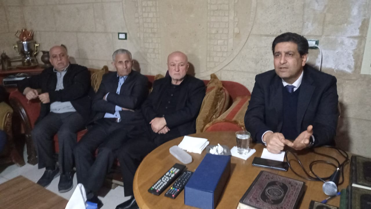لقاء حواري للقاضي الدكتور حسن الشامي في بلدة معركةالجنوبية بدعوة من رئيس بلدية معركة  الحاج عادل سعد
