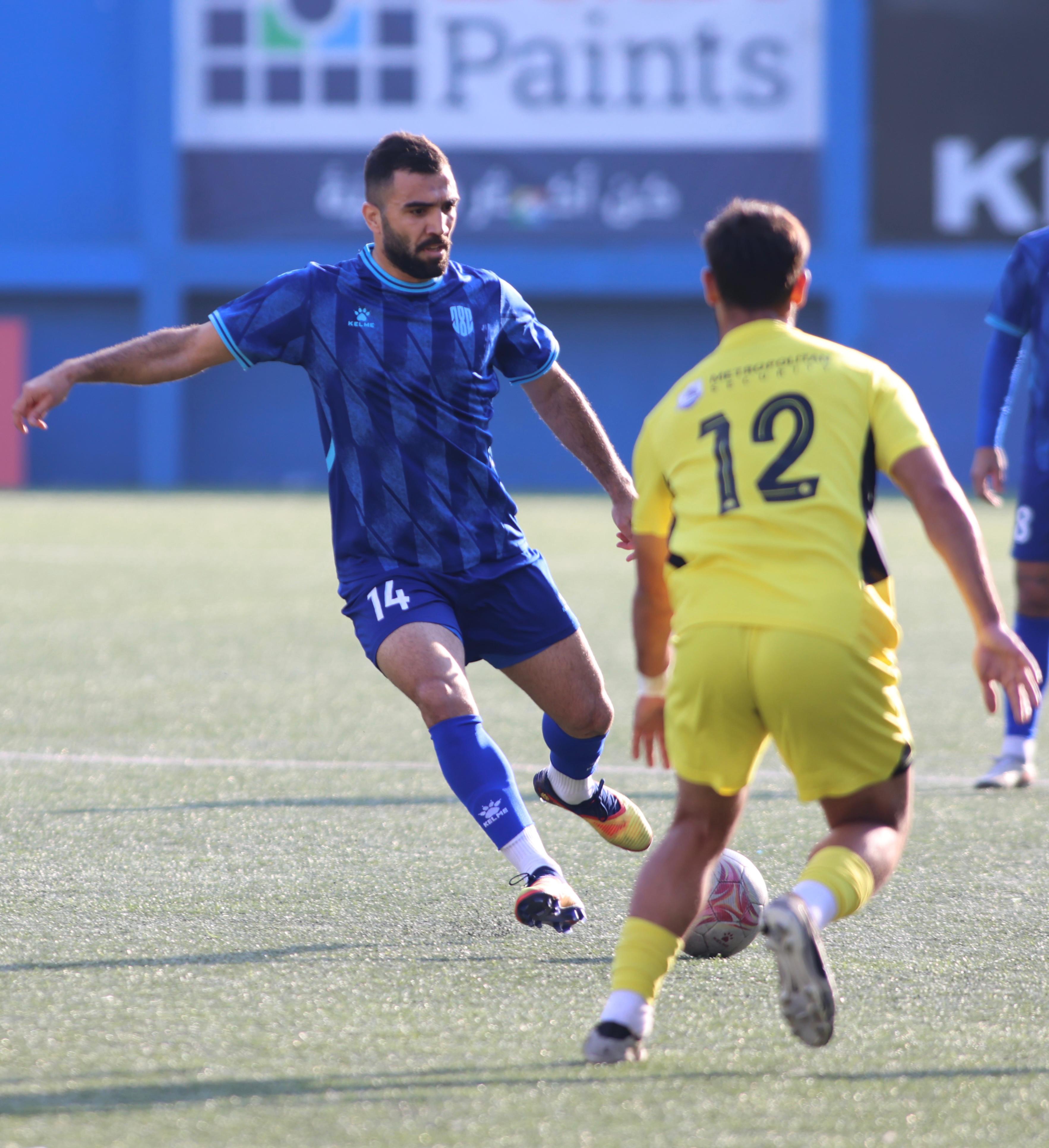فوز العهد على البرج 4-1، في الجولة الحادية عشرة من الدوري اللبناني على ملعب الصفاء.
