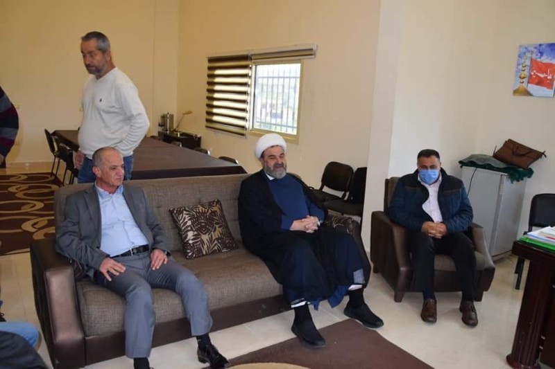 المفتي صور سماحة الشيخ حسن عبدالله برفقة وفد أعضاء إقليم جبل عامل  زار مقر بلدية معركة.