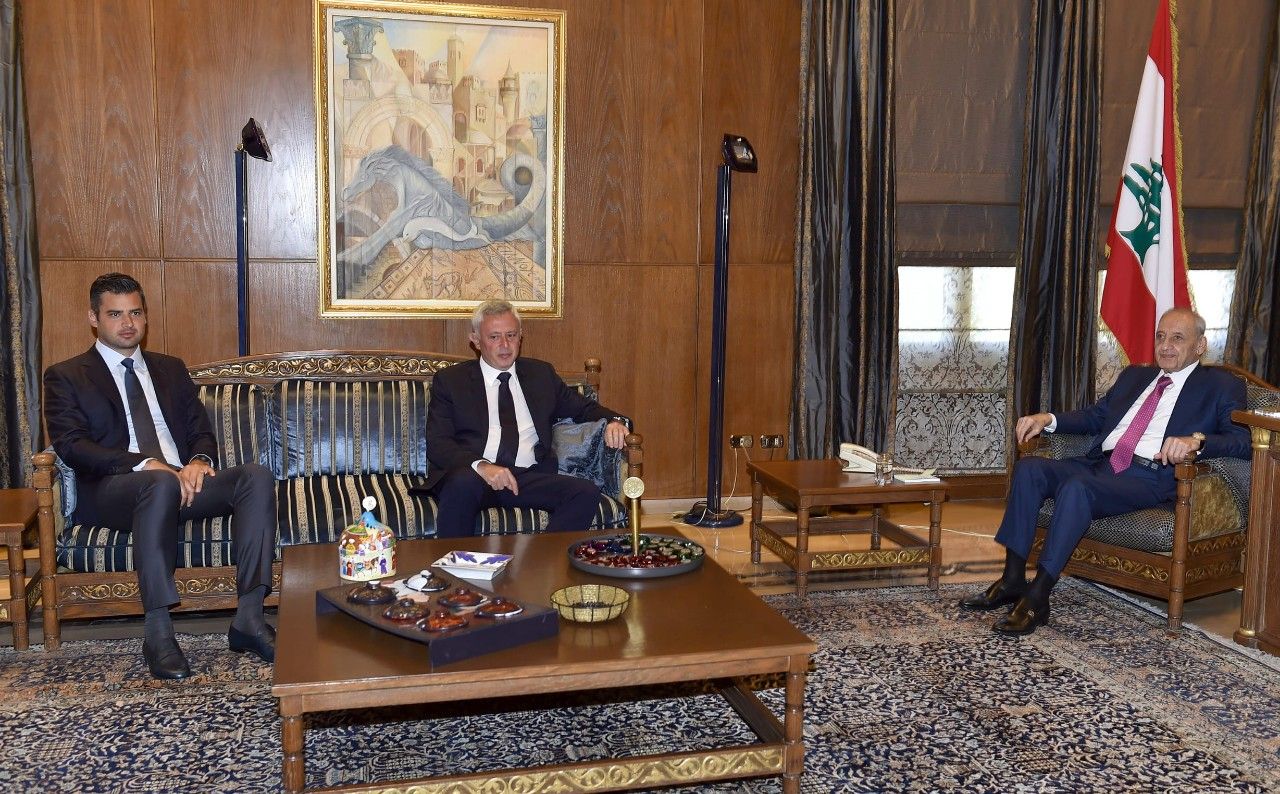 الرئيس بري يعرض الاوضاع العامة مع رئيس تيار المردة ويلتقي سفير الباراغواي والسفير الالماني.