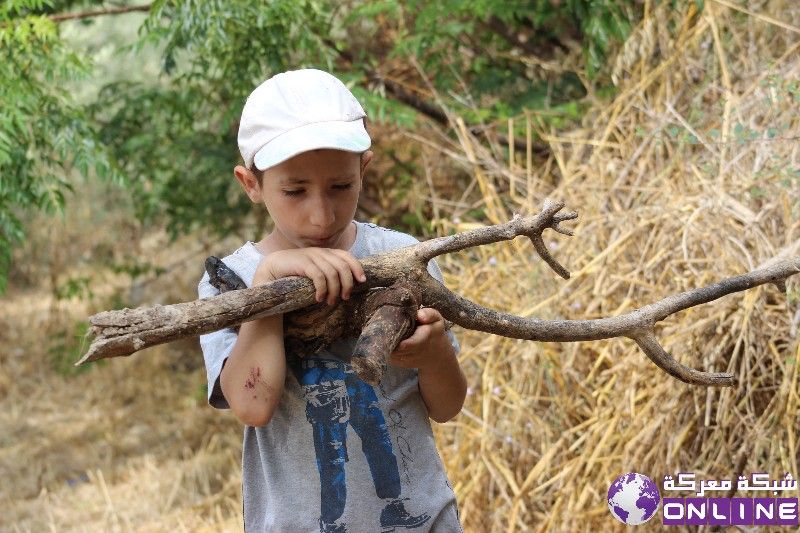 بالصور.. حسين محمد سليمان   يساعد والده في الحقل