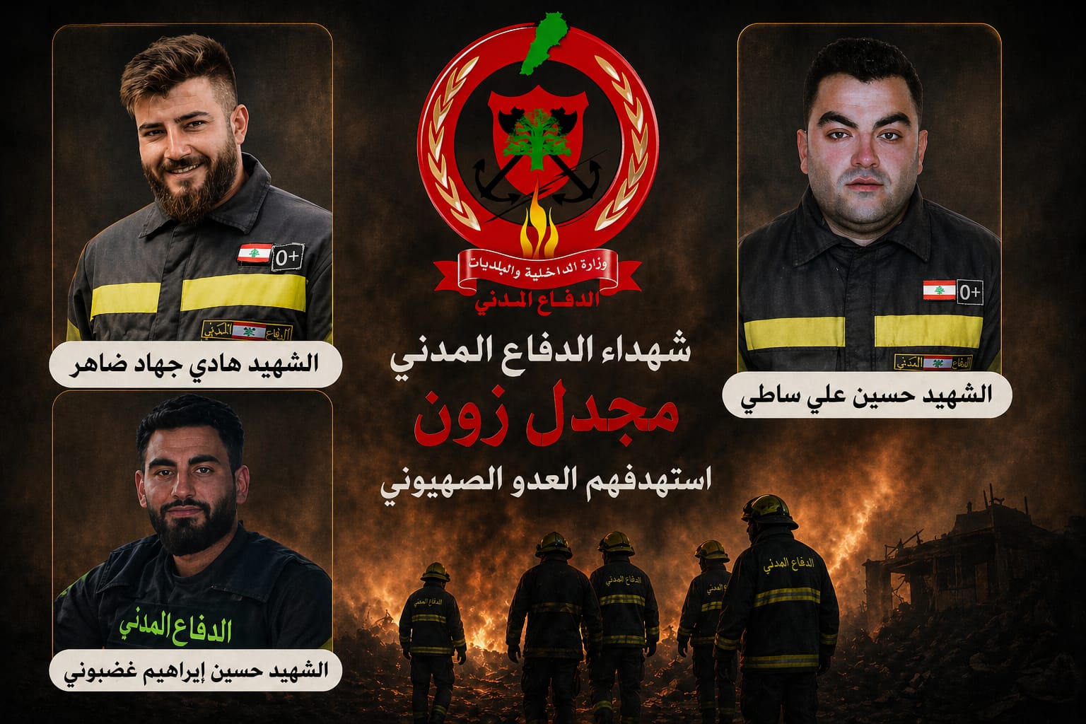 صدر عن دائرة الإعلام والعلاقات العامة في المديرية العامة للدفاع المدني البيان الآتي