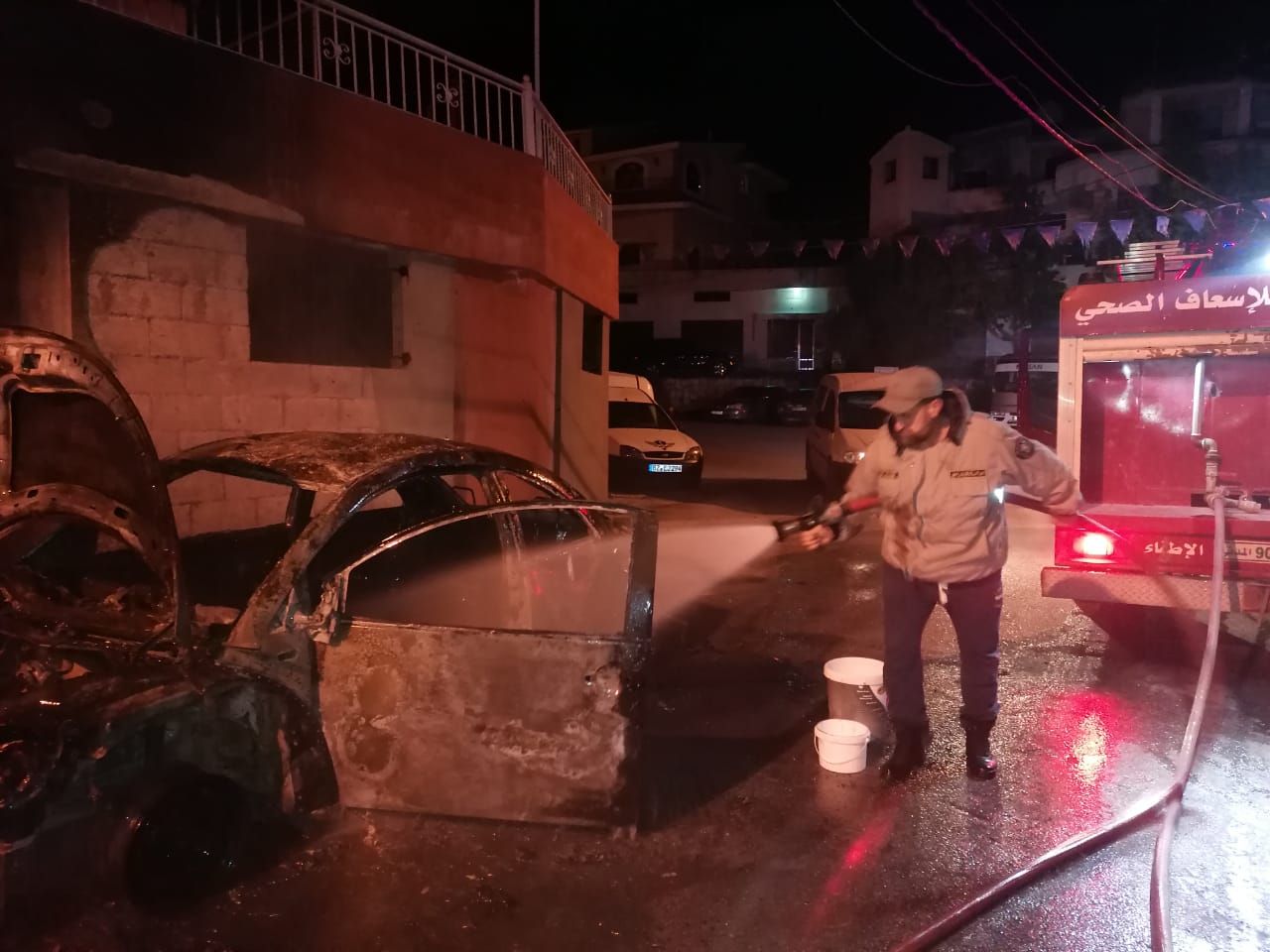 إحتراق سيارة صباح اليوم في بلدة معركة حي المحفرة و عملت جمعية الرسالة للإسعاف الصحي على إطفائها.