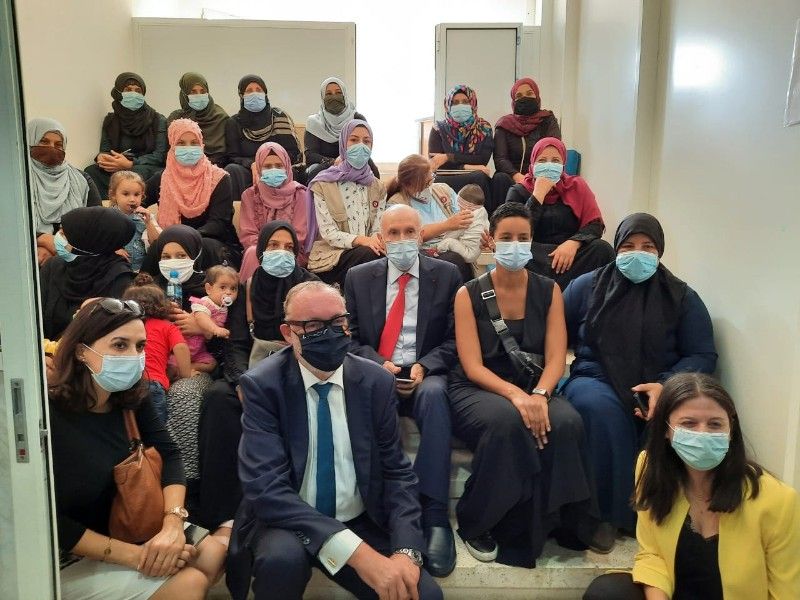 بالصور:كيتير زارت مركز مؤسسة عامل في الخيام: متضامنون مع الناس في محنتهم