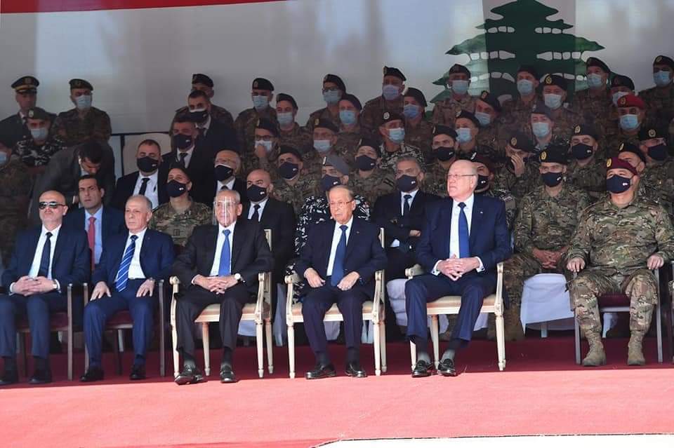 بالصور: لبنان يحتفل باستقلاله الـ78. عرض عسكريّ رمزيّ في اليرزة بحضور الرؤساء الثلاثة