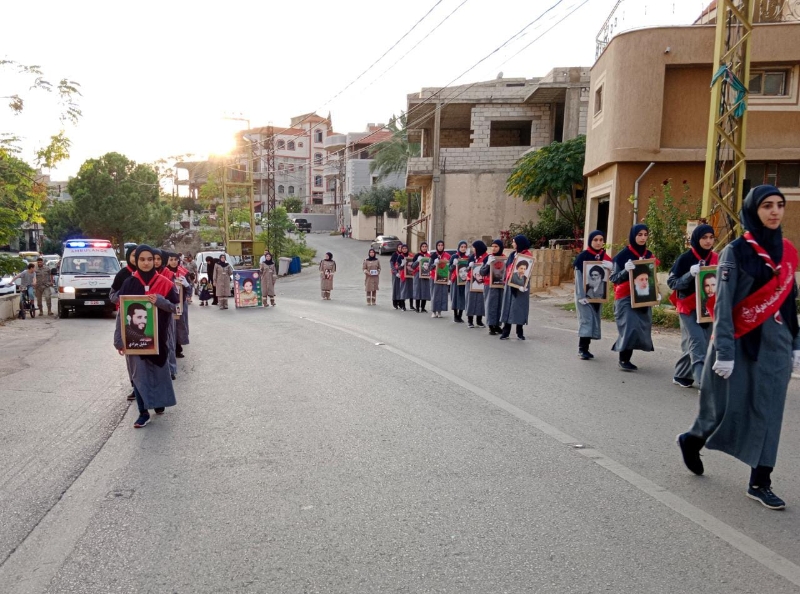 مسيرة كشفية حاشدة في معركة لمناسبة الذكرى السنوية للإستش__هادي أحمد قصير