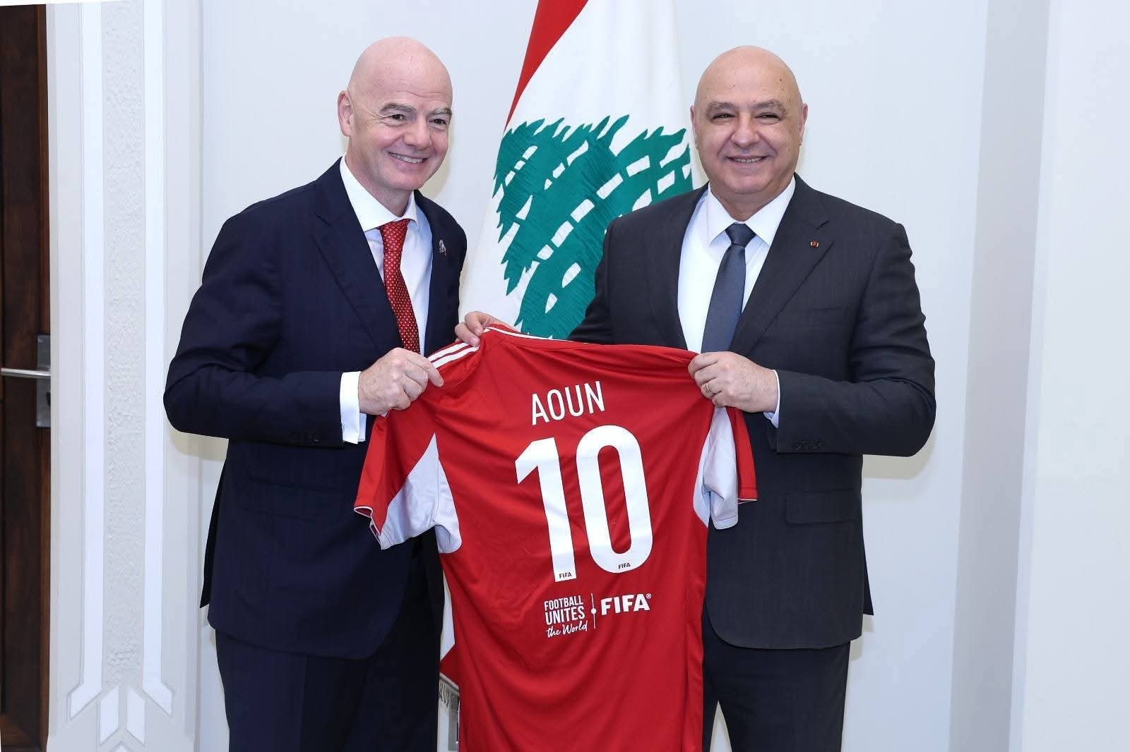 إنفانتينو فخور بالجنسية اللبنانية ويثني على التعاون مع الاتحاد برئاسة حيدر...