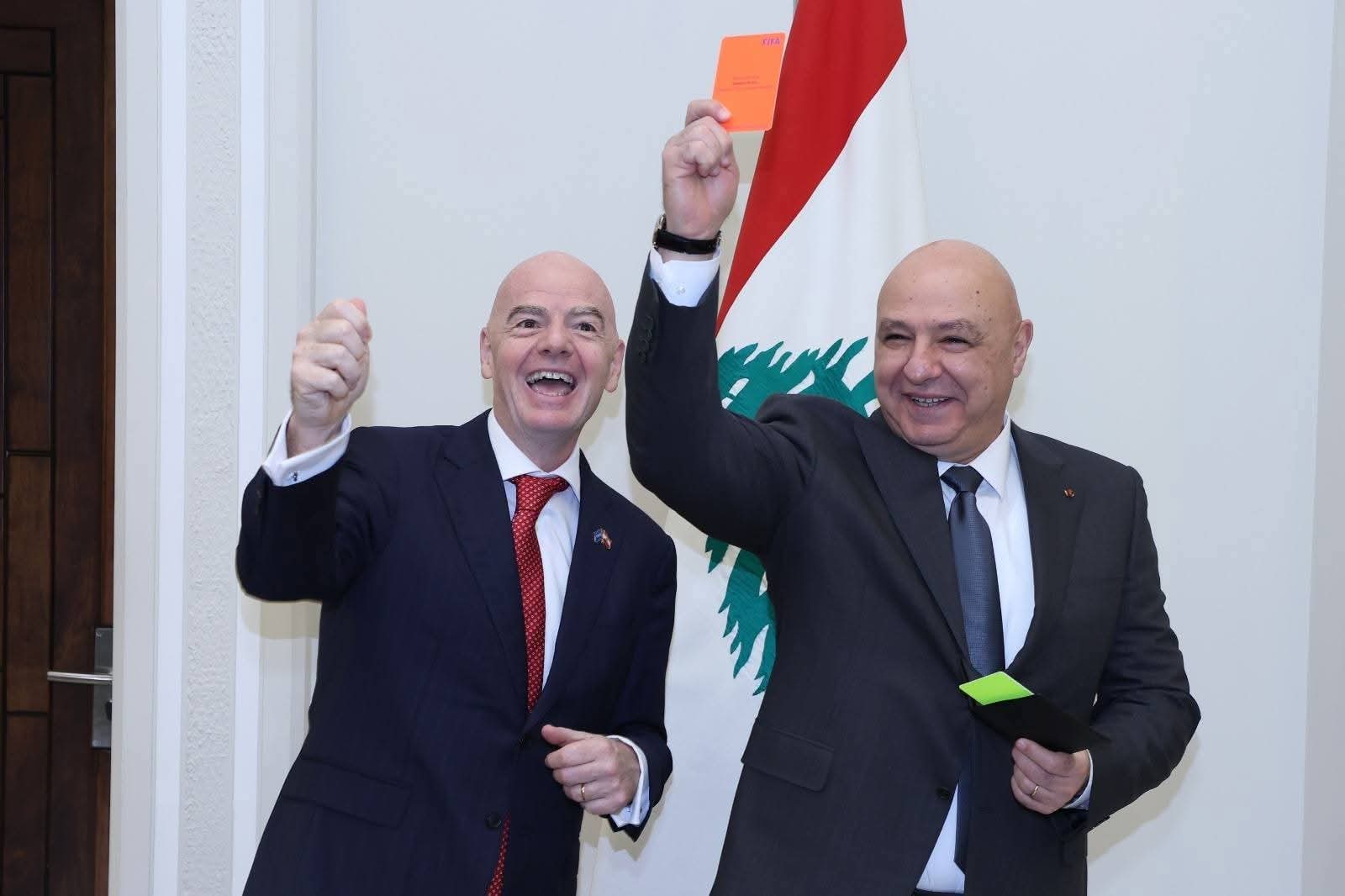 إنفانتينو فخور بالجنسية اللبنانية ويثني على التعاون مع الاتحاد برئاسة حيدر...