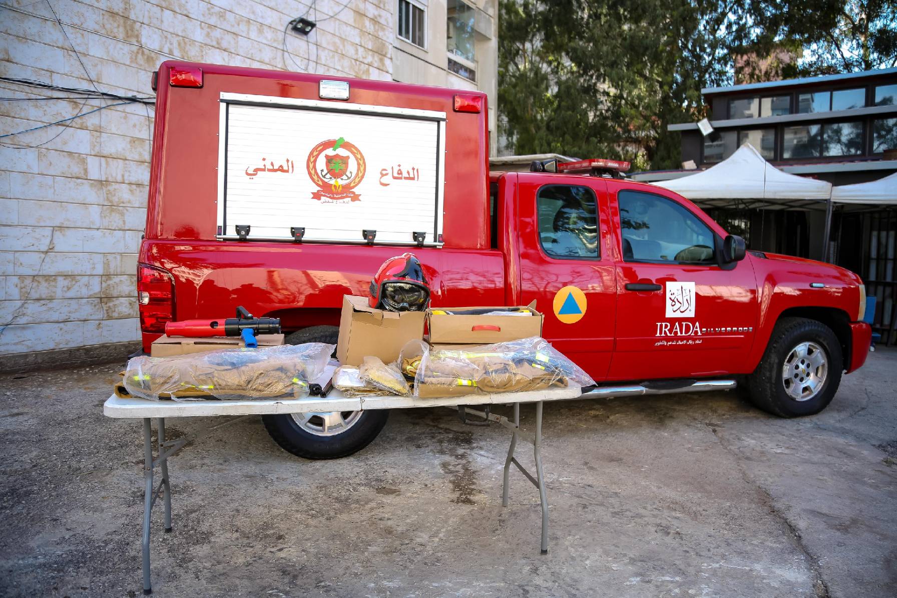 خريش تسلم آلية إطفاء هبة مقدمة من إرادة لصالح الدفاع المدني