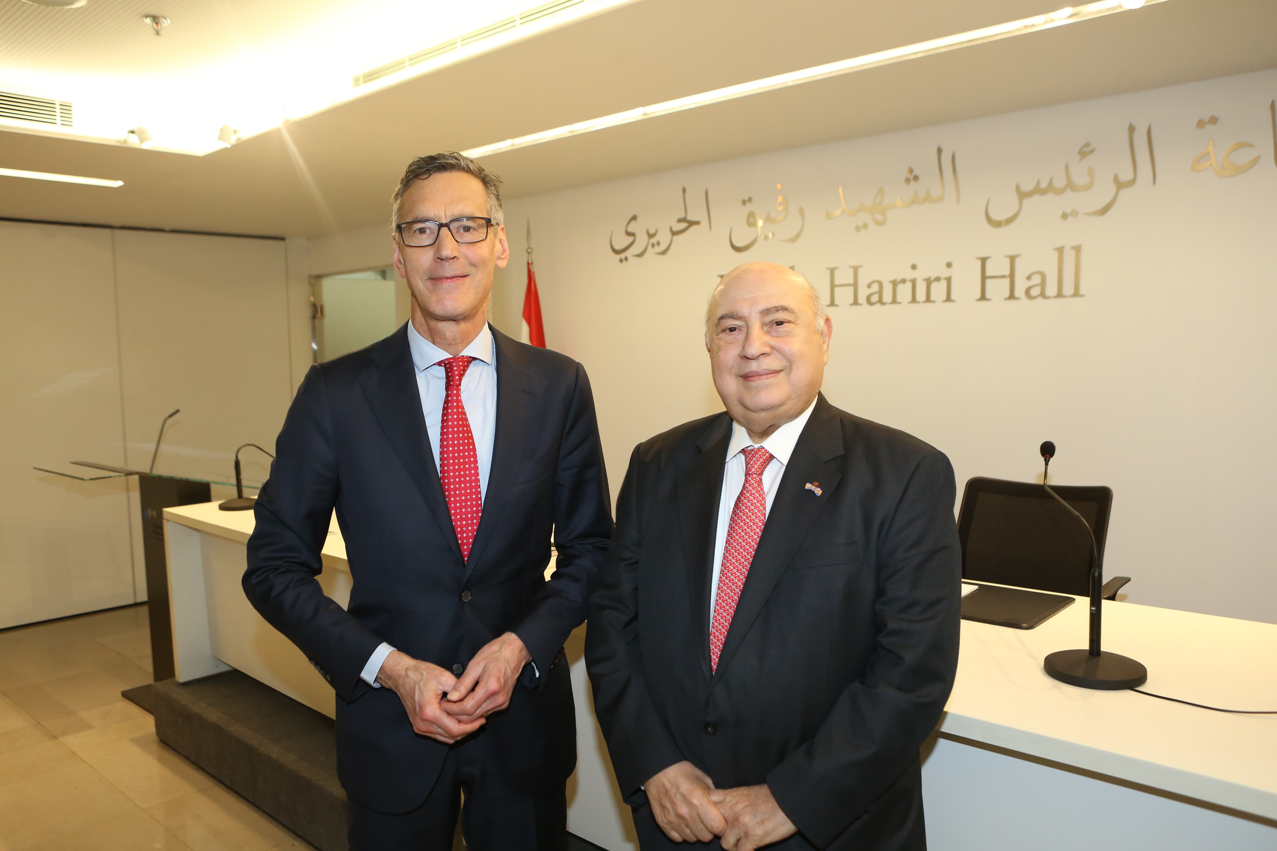 جمعيه رجال الاعمال اللبنانيه- الهولنديه  عرضت مع السفير الهولندي لسبل تشجيع الاستثمارات 